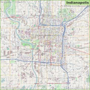 Scaled Large Detailed Map Of Indianapolis  300x300 
