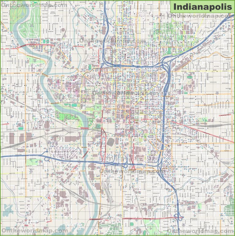 Indianapolis Road & Highway Maps