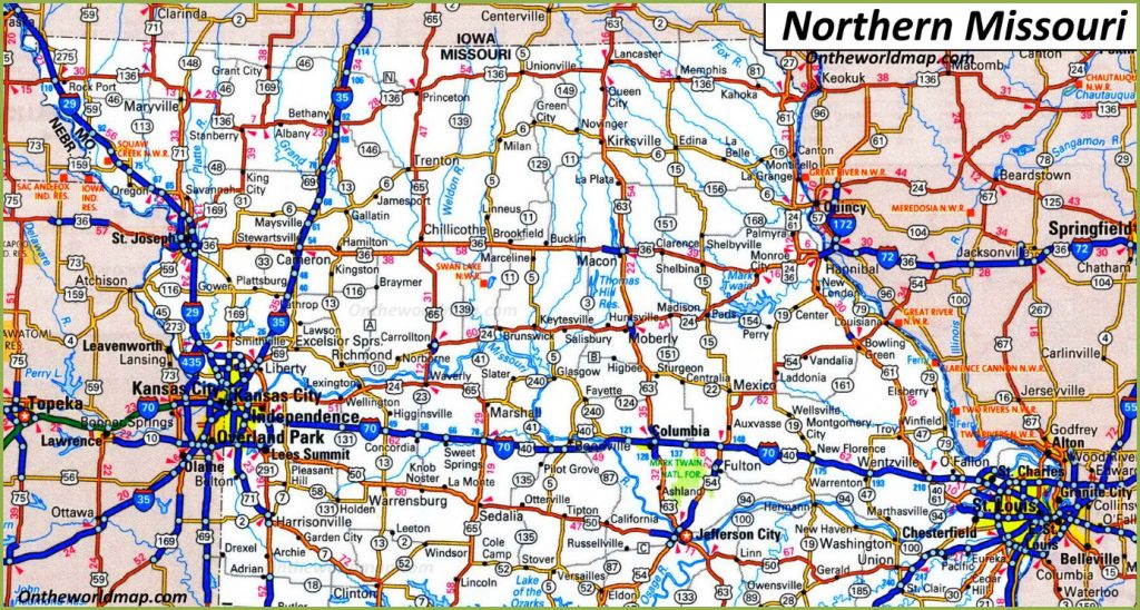 Missouri Map | State, Outline, County, Cities, Towns