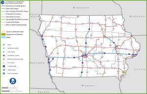 Iowa (IA) Road and Highway Map (Free & Printable)