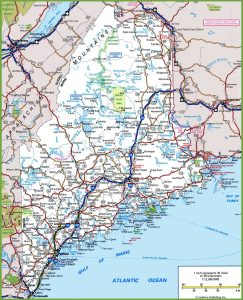 Maine (ME) Road and Highway Map