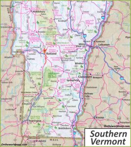 Vermont (VT) Road and Highway Map