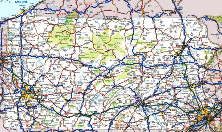 Preview Pennsylvania Road Map 768x459 