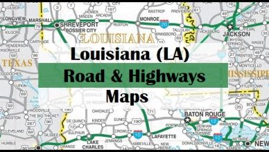 Louisiana Road and highway Map