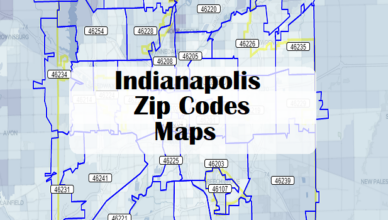 indianapolis zip code map