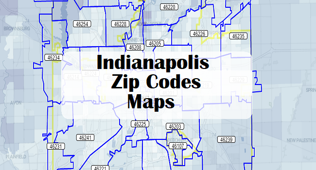 Map Of All ZIP Codes In Indianapolis Indiana