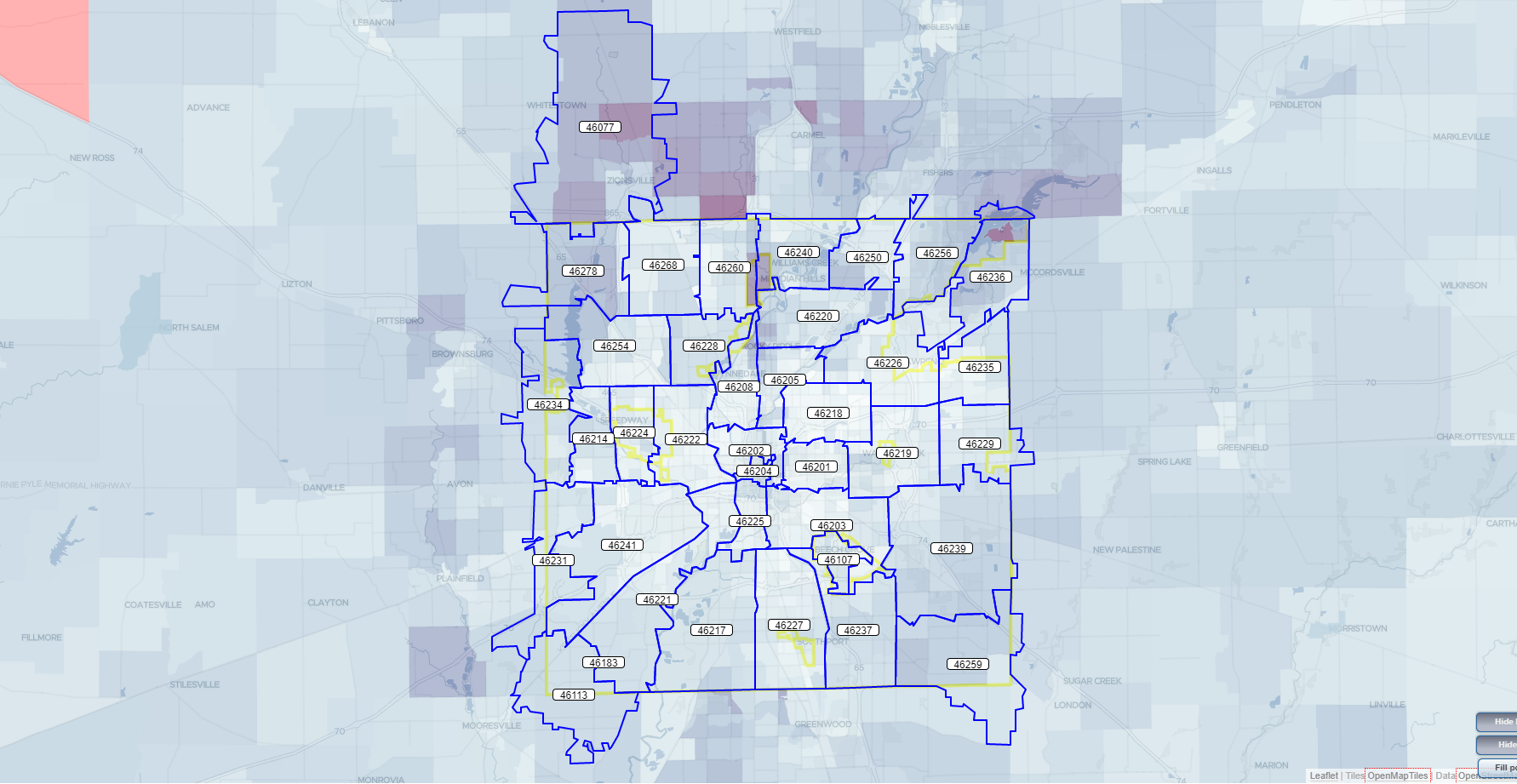 How Many Zip Codes In Indianapolis