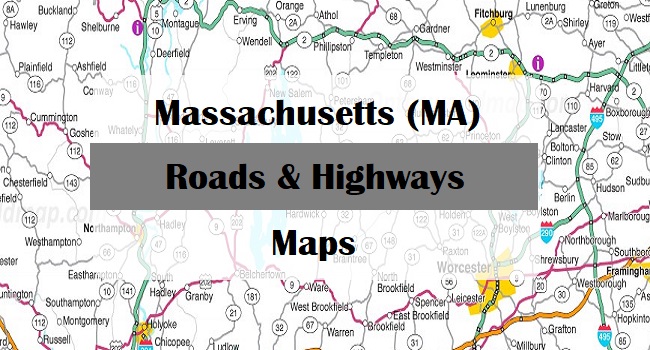 Massachusetts Ma Road And Highway Map Free Printable