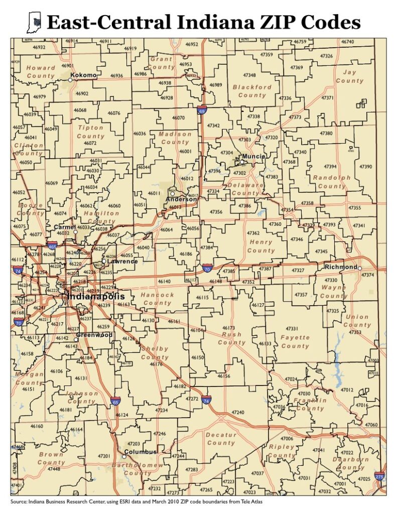 Indianapolis Township Map By Zip Code Free Printable Indiana Zip Code Maps