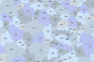 Free Printable Indiana Zip Code Maps   Preview Indiana Zip Code Map 300x200 