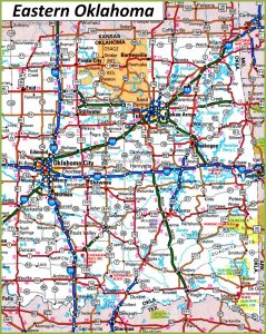 Oklahoma (ok) Road And Highway Map - Printable