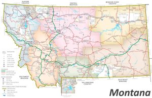 Montana (MT) Road and Highway Map - Free & Printable