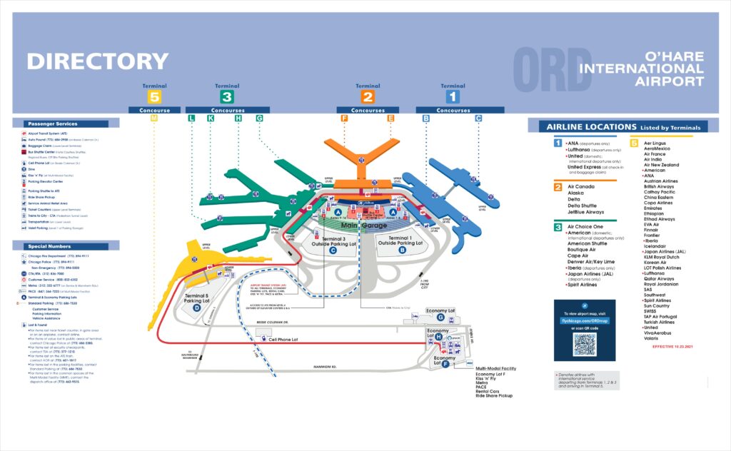 Chicago Airport Full Terminal Map