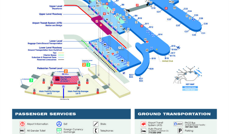 Chicago International Airport Map