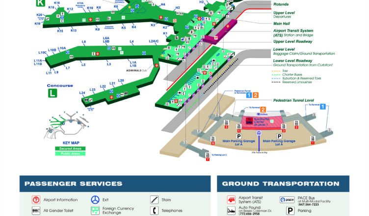 Chicago International Airport Map