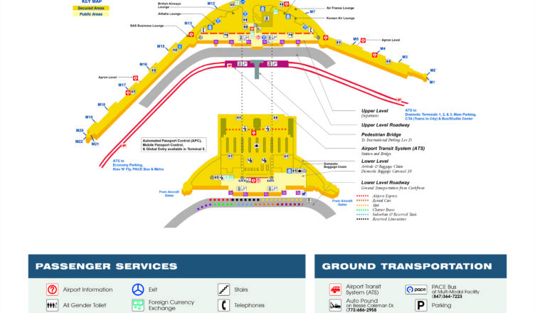 Chicago Airport Terminal 5 Map