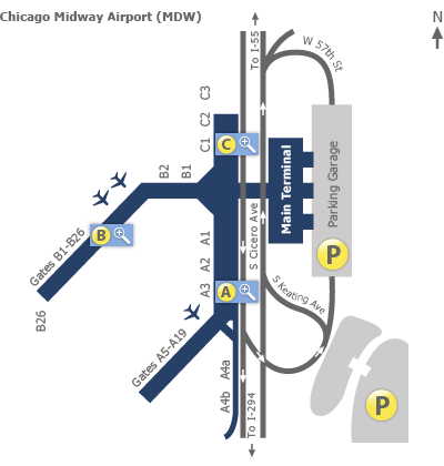 Chicago Midway Airport Gate Map