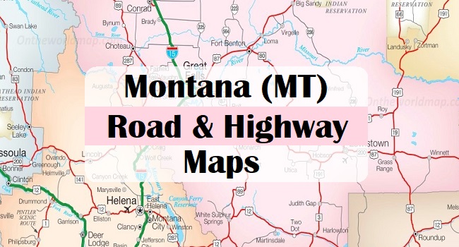 Montana Road And Highway Map 