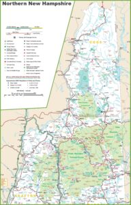 New Hampshire Nh Road And Highway Map Free Printable