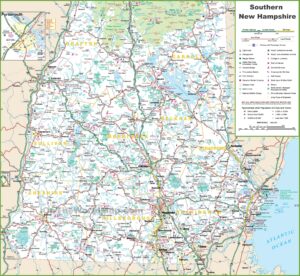 New Hampshire (NH) Road and Highway Map - Free & Printable