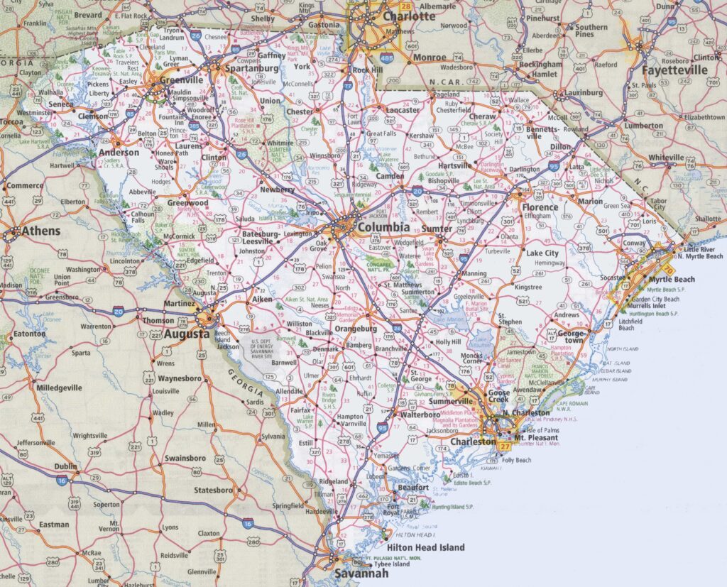 preview south-carolina-road-map -