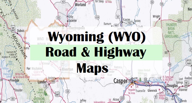 Wyoming Wyo Road And Highway Map Free And Printable 