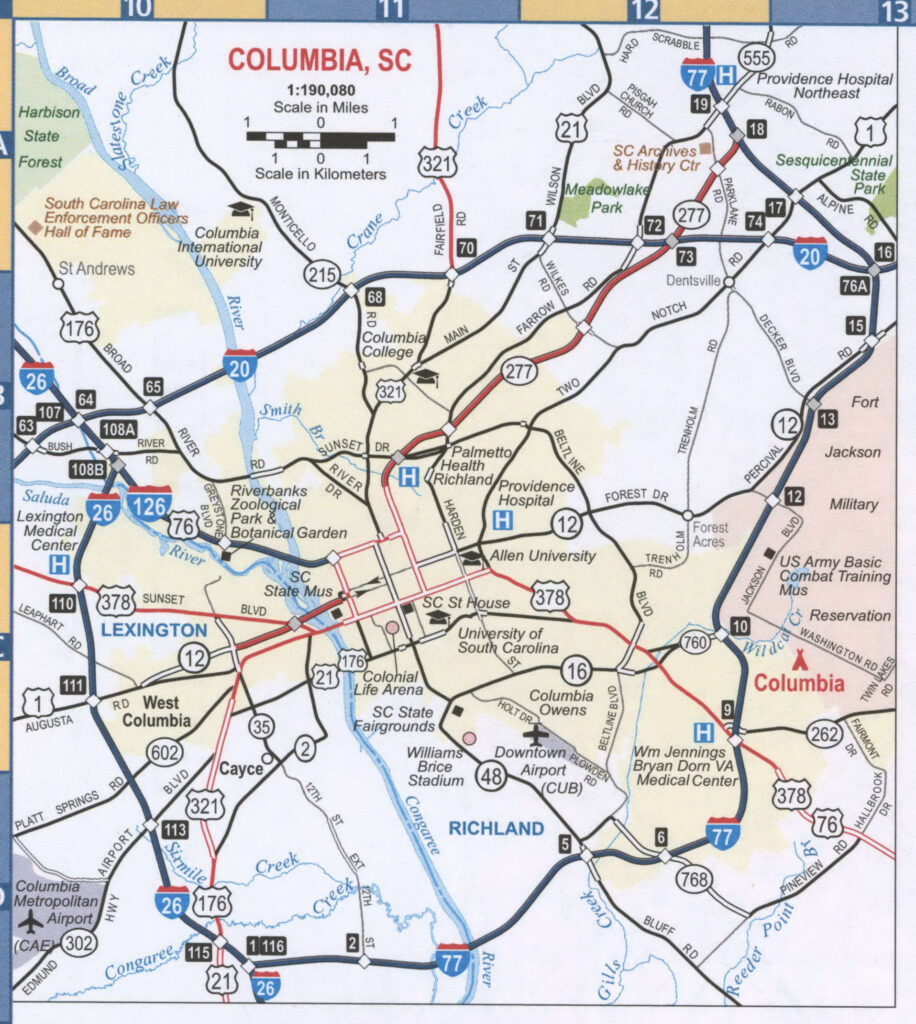 Columbia City road map