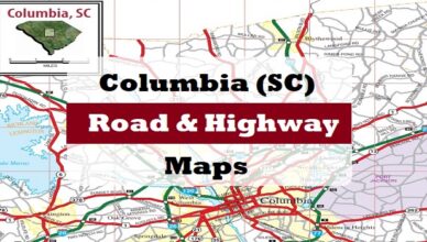 Columbia road and highway map