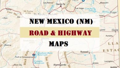 feature new-mexico-road and highway-map