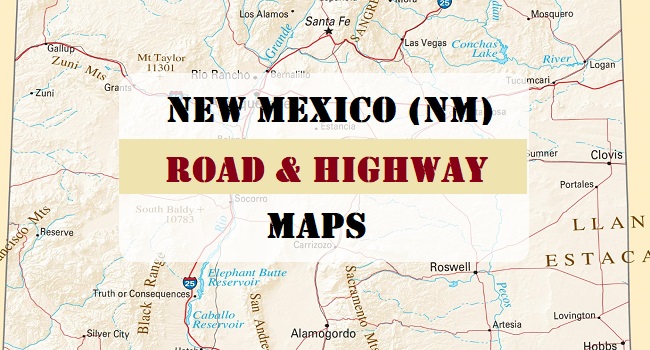 New Mexico Nm Road And Highway Map Printable And Free 6181