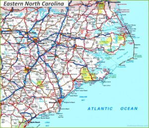 North Carolina (NC) Road and Highway Map (Free & Printable)