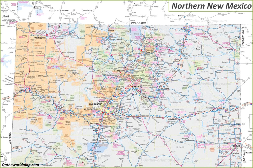 map-of-northern-new-mexico