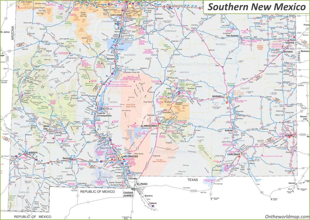 map-of-southern-new-mexico