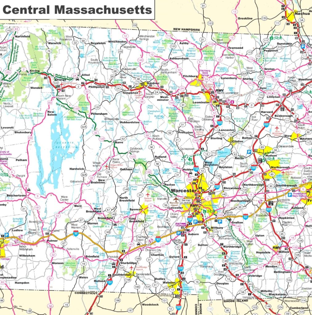 Central Massachusetts Map Pdf 1013x1024 
