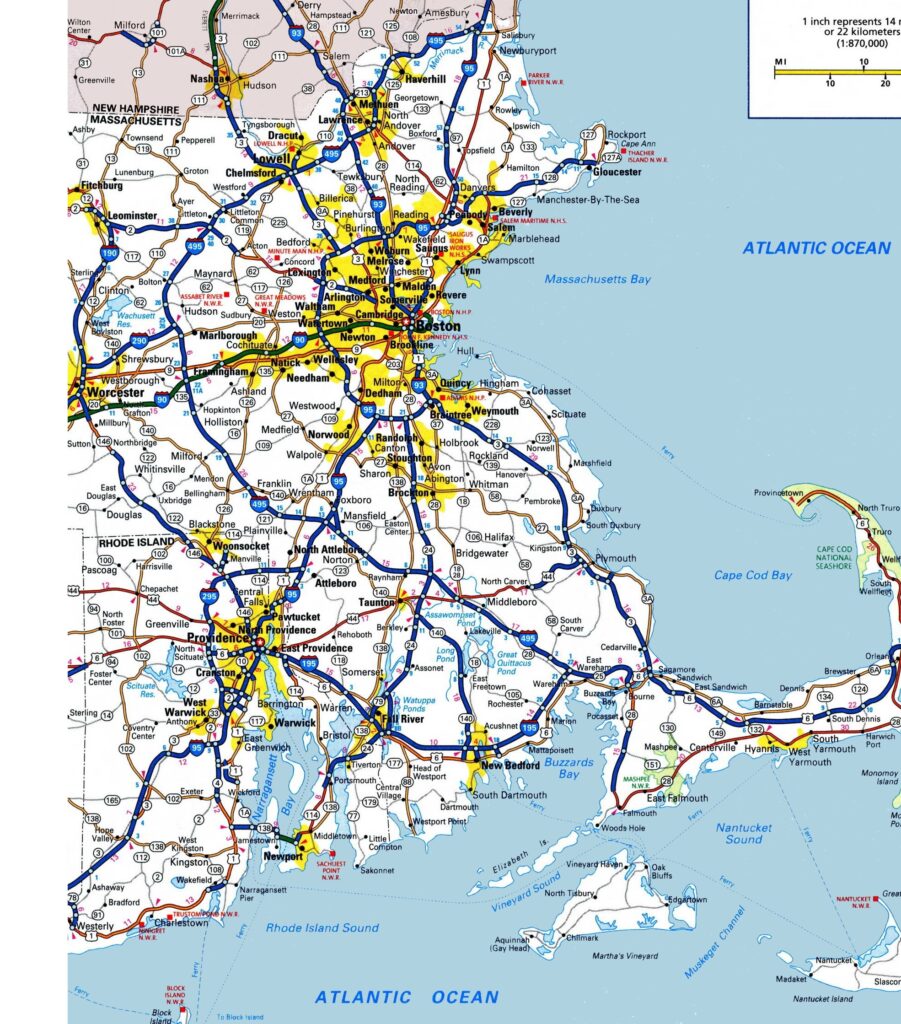 Eastern Massachusetts map
