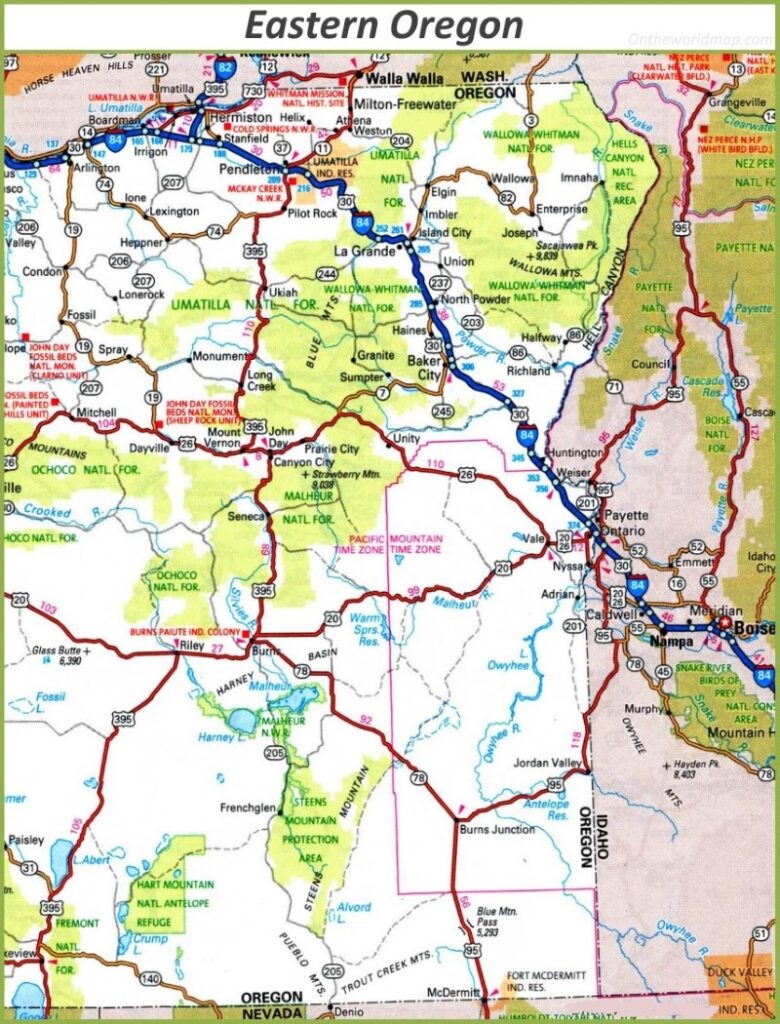 Eastern Oregon Map