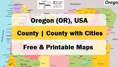 Feature Images - county map of oregon with cities