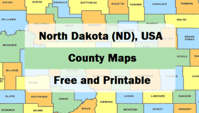 Feature printable-north-dakota-county-map -