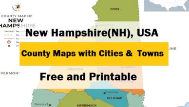 Featured new hampshire county map