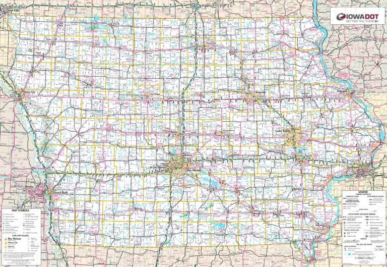 Map of Iowa Cities and Towns | Printable City Maps