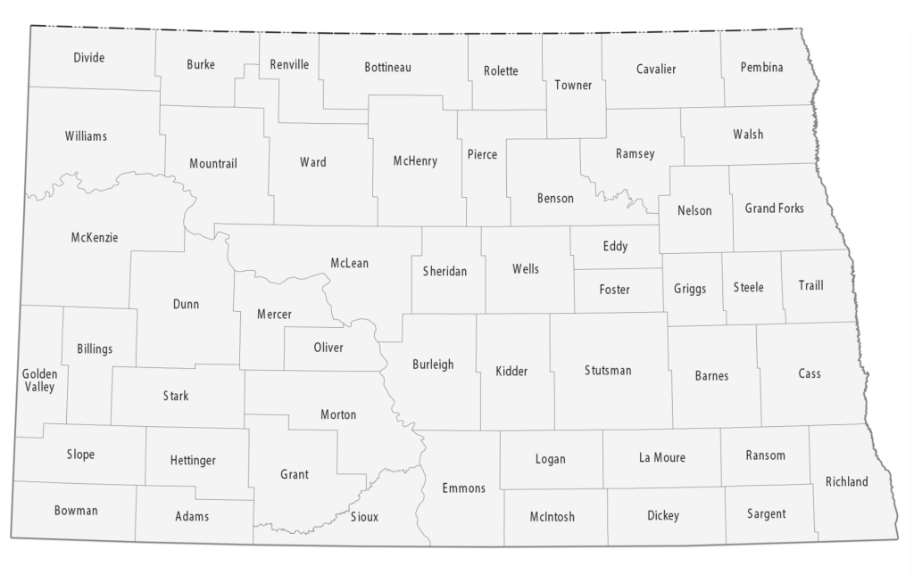 North-Dakota-County-Map