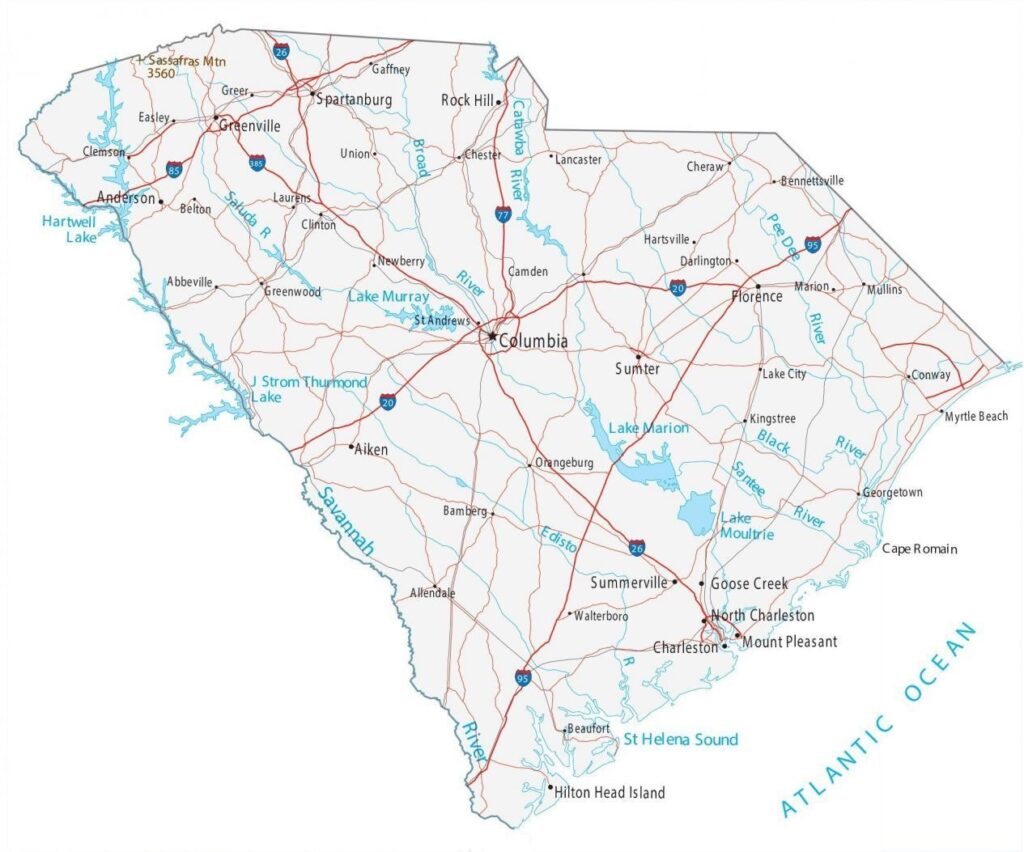 South-Carolina-Town-Map