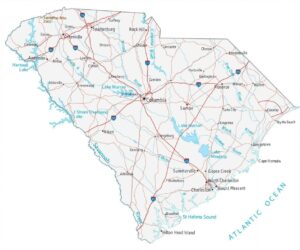 Map of South Carolina with Cities and Towns | City Map