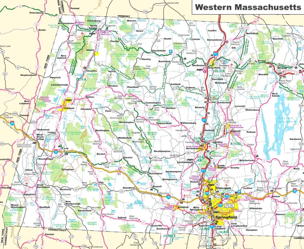 Wetern Massachusetts Map