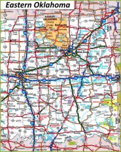 Map of Oklahoma | State, Outline, County, Cities, Towns