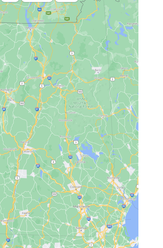 google map of new Hampshire