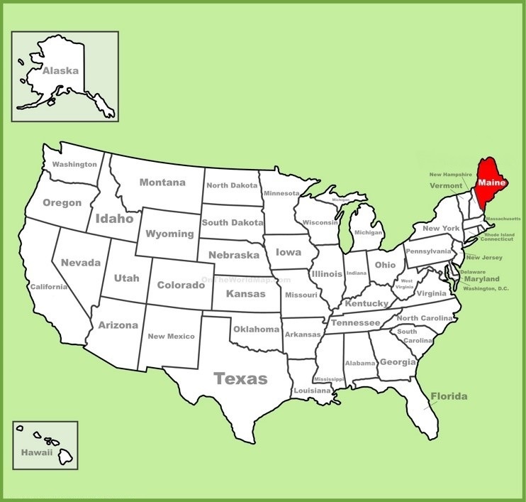 maine on us map