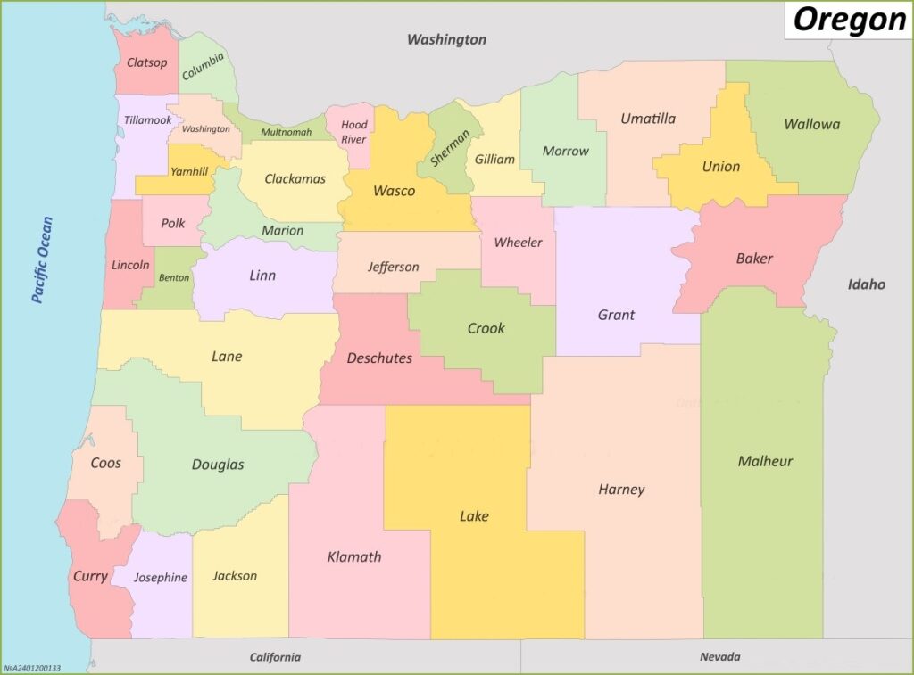 map of Oregon County