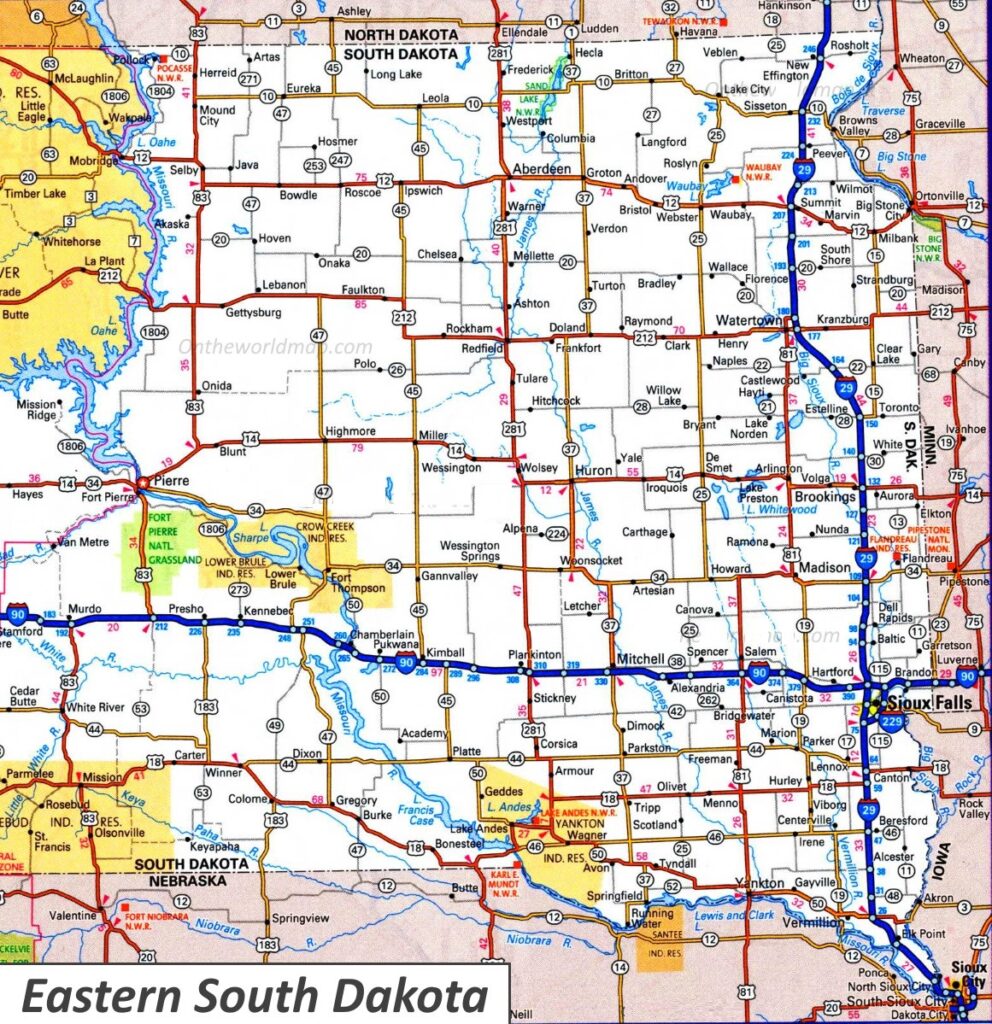 map-of-eastern-south-dakota
