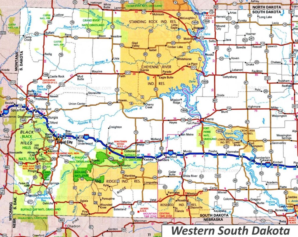 map-of-western-south-dakota